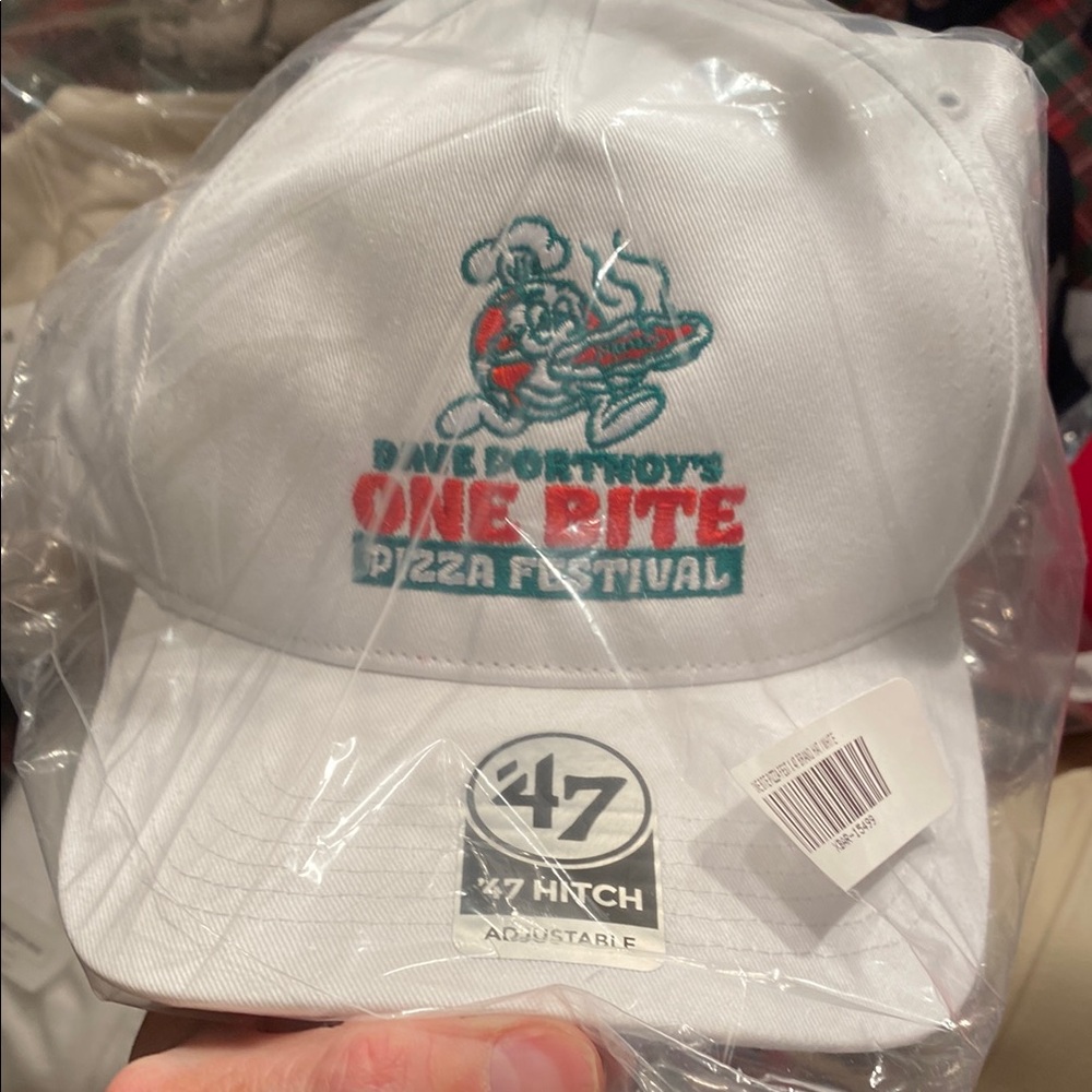 47 One Bite Pizza Festival White Adjustable Cap Barstool Sports